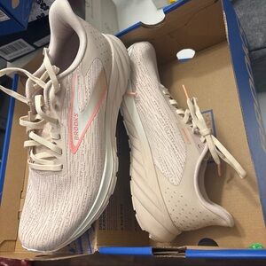 Brooks Women's Blush Pink Running Shoes with Coral Accents